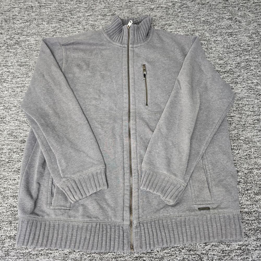 Calvin Klein Full Zip Up Fleece Lined Jacket Men's XL Gray Pockets